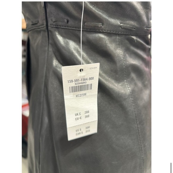 Abercrombie & Fitch Black Leather Halter Mini Dress - Picture 6 of 6